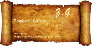Zombai Gábor névjegykártya